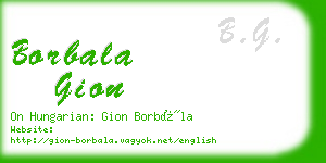 borbala gion business card